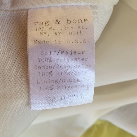 Rag & Bone Womens A-Line Dress Pleated Raceback‎ Cutout Yellow Size 2 - Picture 6 of 6